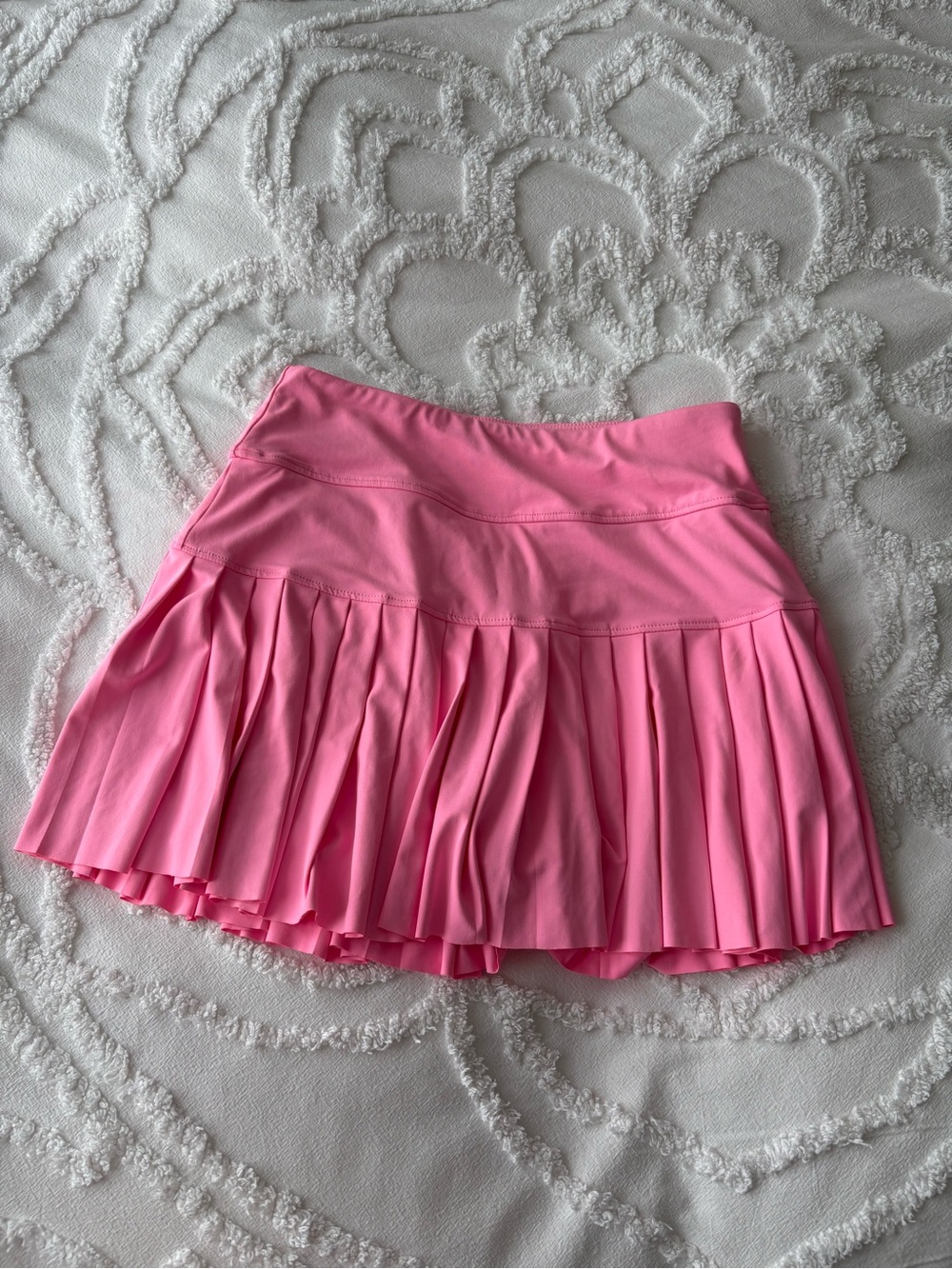 Pink Pleated Active Skirt